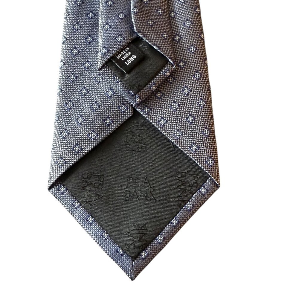 Jos. A. Bank Traveler Stain-Resistant Tie Long Size 61" Blue Micro Dot Pattern - Picture 13 of 13